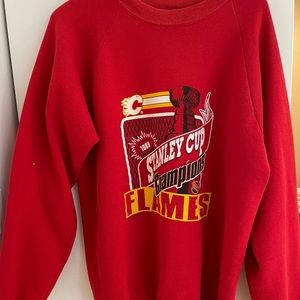 Vintage 1989 Stanley cup Calgary Flames Crewneck